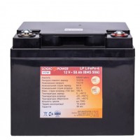 Літій залізо-фосфатний акумулятор LogicPower LP 11741 LiFePO4 12V 50Ah (BMS 50A) пластик