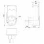 Мережевий адаптер IEK Т-01/01 2P+PE 16А 2хUSB 2,1A білий (WTP10-16-01-ZKU-K01)