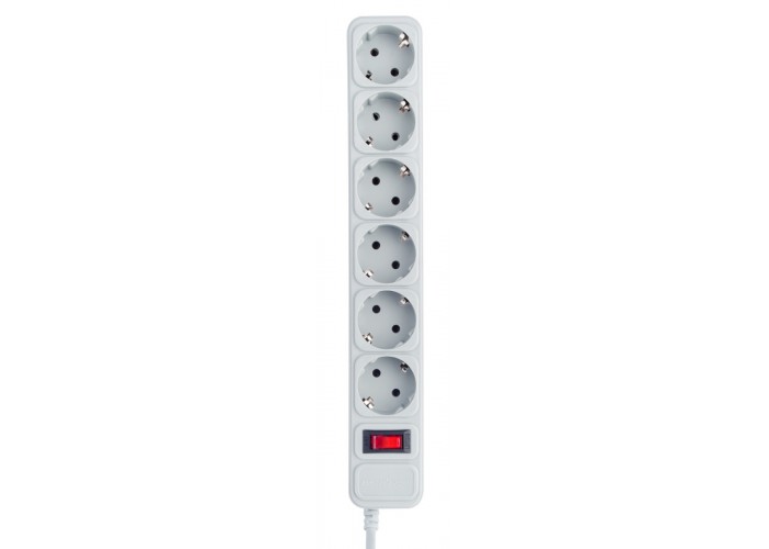 Мережевий фільтр LogicPower LP-X6, 6 місць, 1,8м