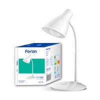 Настільний світильник Feron 6840 DE1727 7Вт 5000К 350Лм IP20 (білий)