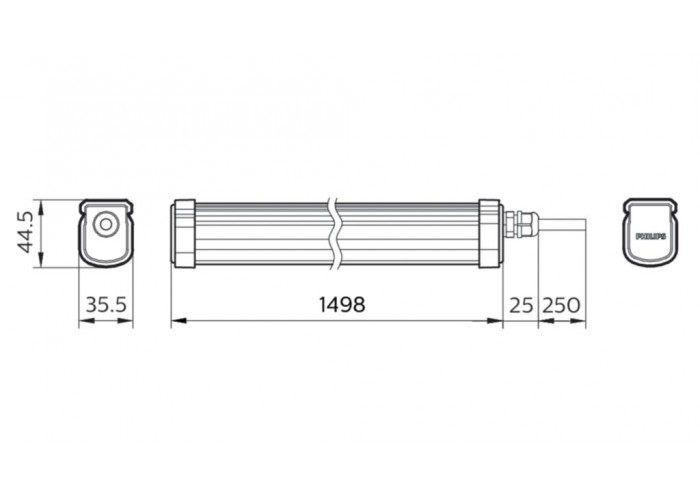 Влагопылезащищенный светильник Philips 911401735832 Signify 36Вт WT035C 1500мм 230В 4000К