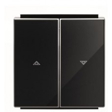 Подвійна клавіша жалюзі ABB Sky 2CLA854400A2501 8544 CN (чорне скло)