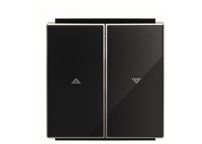 Подвійна клавіша жалюзі ABB Sky 2CLA854400A2501 8544 CN (чорне скло)