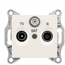 Прохідна TV/R/SAT розетка Schneider Electric Sedna SDN3501223 (слонова кістка)
