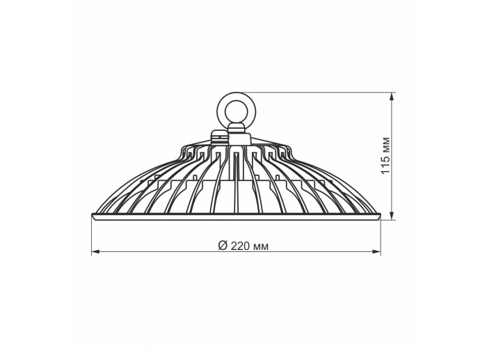 LED светильник высотный Videx 50W 5000К IP65 VL-HBe-505W