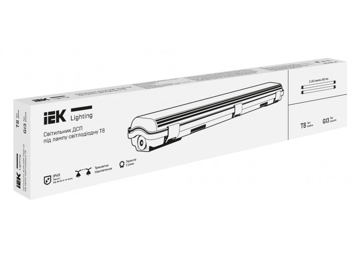 Промисловий світильник IEK ALFA DSP-2060-02 2хT8 600мм IP65 (LDSPA0-2060-02-K01)