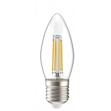 Прозора LED лампа IEK LLF-C35-5-230-30-E27-CL C35 (свічка) 5Вт 230В 3000К E27 серія 360°
