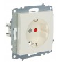 Розетка ABB Cosmo 619-010200-243 с заземлением и шторками (белая)