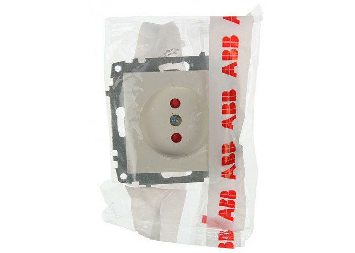 Розетка ABB Cosmo 619-010200-286 із шторками (біла)