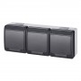 Розетка Elektro Plast 0326-7 Hermes 3 IP44 антрацит