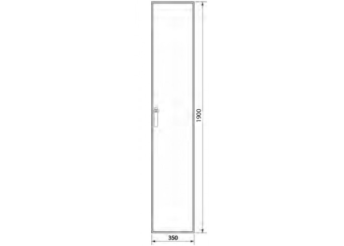 Секційна шафа Hager FG21XD Univers IP54/I 1900x350x600мм непрозорі двері (сіра)