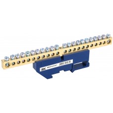 Шина N «нуль» IEK YNN10-812-22D-K07 на DIN-ізоляторі ШНІ-8х12-22-Д-C