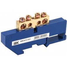 Шина N "нуль" IEK YNN10-812-4D-K07 на DIN-ізоляторі ШНІ-8х12-4-Д-С