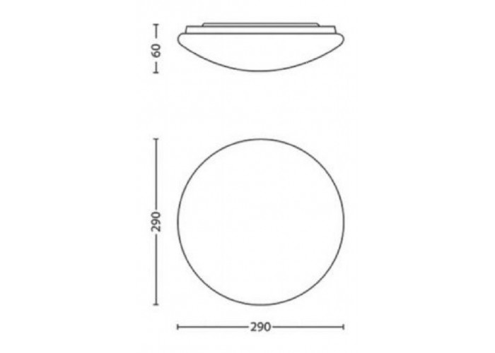 Стельовий пиловологозахищений світильник Philips 915004489401 31817 LED 12Вт 6500K IP65 White