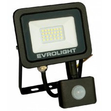 Світлодіодний прожектор Evrolight FM-01D-20 20Вт 6400К з датчиком руху (57040)