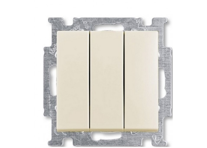 Трикнопковий вимикач ABB Basic 55 2CKA001012A2183 106/3/1 UC-96-507 (білий шале)