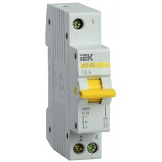 Трипозиційний роз'єднувач IEK MPR10-1-016 ВРТ-63 1P 16А