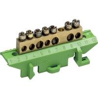 Захисна шина заземлення з утримувачем Hager KM07E 3x16+4x10мм²
