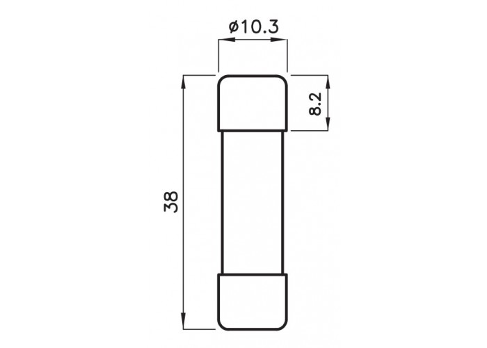 Предохранитель ETI 002625035 CH 10x38 gR-PV 25A 900V (30kA)