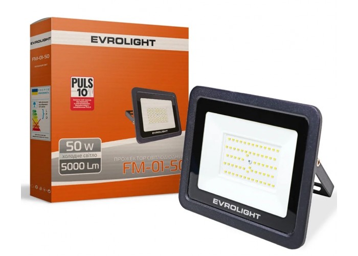 LED прожектор Evrolight FM-01-50 (57062) 50Вт 6400K