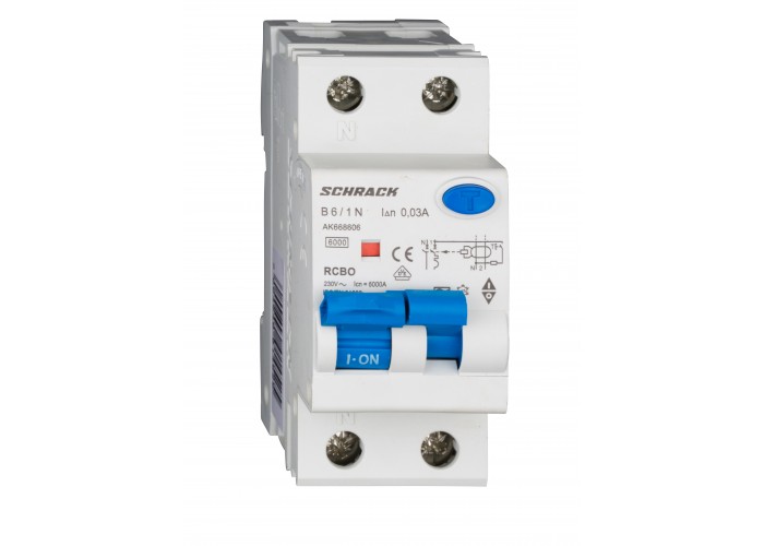 АВДС Schrack AK668606 6кА 6А 30мА 1P+N х-ка B Тип A