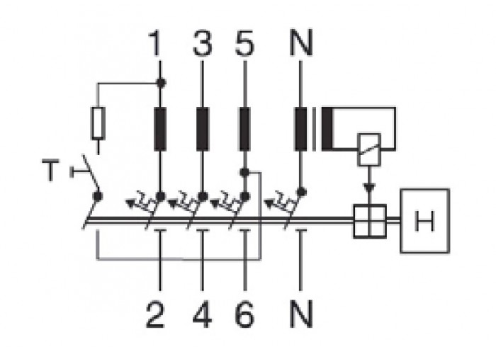 АВДС Schrack BO767816 6кА 16А 100мА 3P+N х-ка C тип A