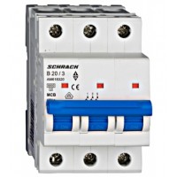 Автоматичний вимикач 20А 3P 6ка х-ка B, Schrack