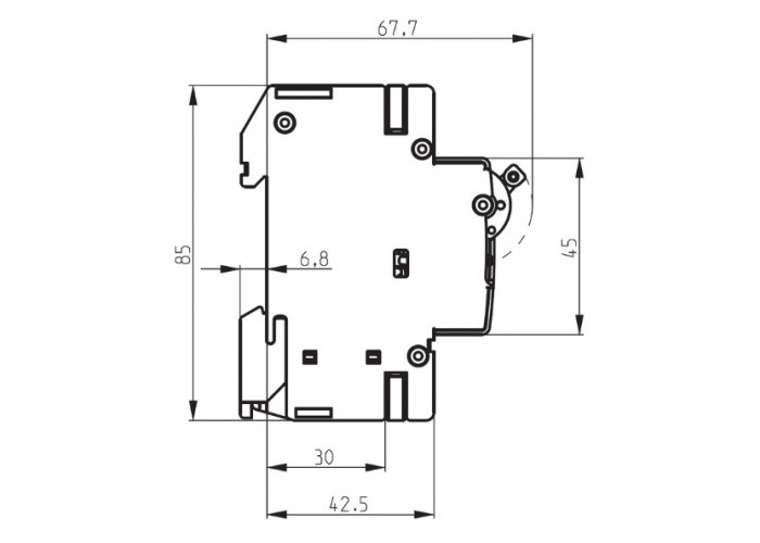 Автоматический выключатель ETI 002171321 ST-68 1p B 50А (4.5 kA)