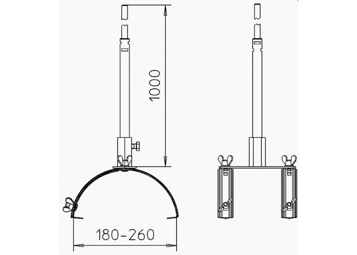 Блискавка OBO Bettermann (5403333) L=1м на конику даху F-Fix-132-300мм з нержавіючої сталі