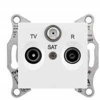 Кінцева TV/R/SAT розетка Schneider Electric Sedna SDN3501321 (біла)