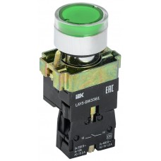 Кнопка LAY5-BW3361 з підсвічуванням зелена 1з IEK