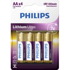 Літієва Батарейка Philips FR6LB4A/10 Lithium Ultra AA BLI 4