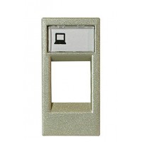 Накладка комунікаційної розетки ABB Zenit N2118.1 CV 1М (шампань)