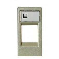 Накладка комунікаційної розетки ABB Zenit N2118.1 CV 1М (шампань)