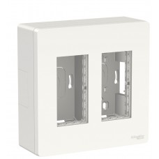 Накладна коробка Schneider Electric NU122418 Unica System+ 2х2 (білий)