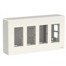 Накладна коробка Schneider Electric NU124418 Unica System+ 4х2 (білий)