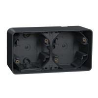 Накладний горизонтальний блок підрозетників Schneider Electric MUR37914 IP55 (антрацит)