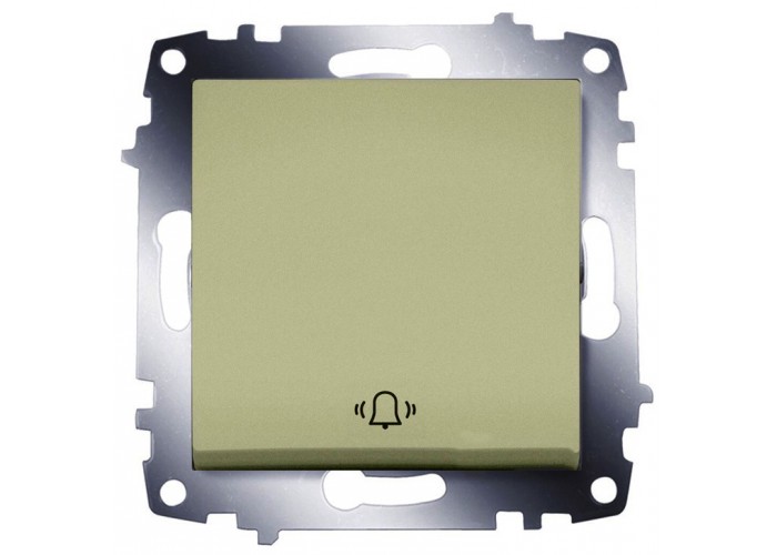 Одноклавішний вимикач для дзвінка ABB Cosmo 619-011400-207 (титан)
