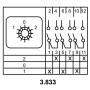 Пакетний перемикач Аско-Укрем ПКП Е9 3.833 A0110010007 (1-0-2 3 полюси)