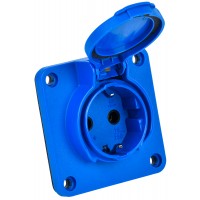 Панельна розетка Schuko IEK РП17-3 Magnum PSN71-016-3-4-54-K07 IP54 зі збільшеним фланцем