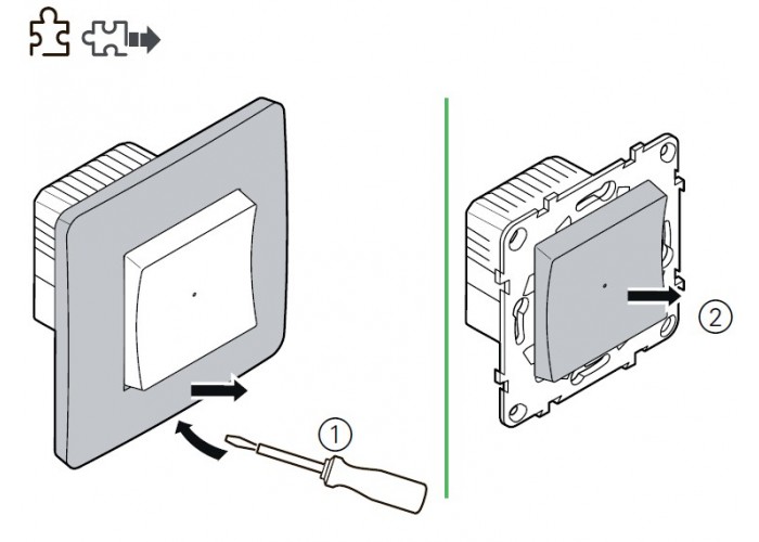 Переключатель Schneider Electric NU350818 Wiser для управления жалюзи (белый)