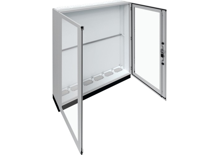 Підлоговий щит із прозорими дверима Hager FR26L1 Univers IP55/II 1850x1550x275мм із цоколем h=100мм