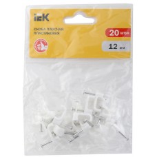 Плоскі пластикові скоби IEK USK21-12-020 12мм (20шт)