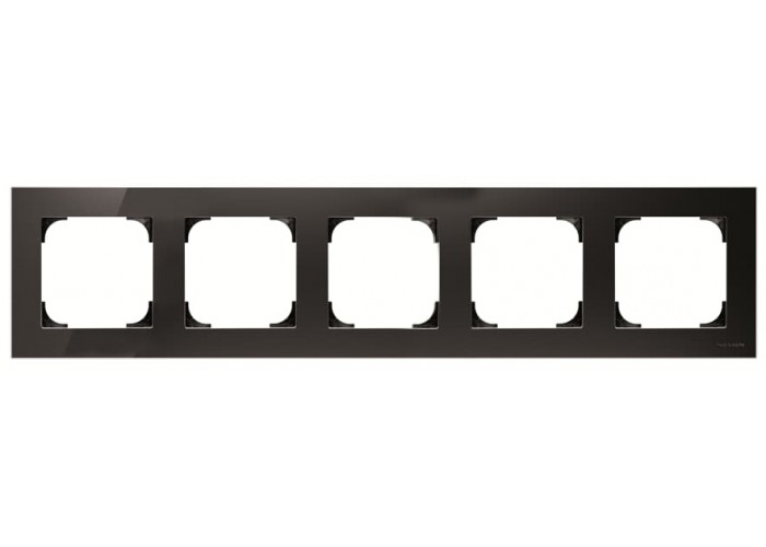 П'ятимісна рамка ABB Sky 2CLA857500A1501 8575 NS (чорний оксамит)