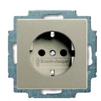 Розетка ABB Basic 55 2CKA002011A6140 20 EUC-93-507 із заземленням (шампань)