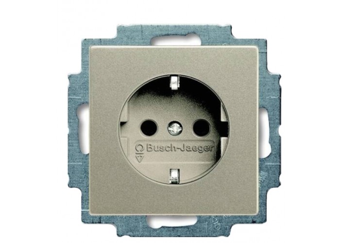 Розетка ABB Basic 55 2CKA002011A6140 20 EUC-93-507 із заземленням (шампань)