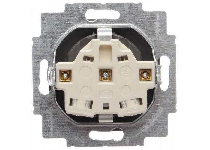 Розетка ABB Basic 55 2CKA002011A6144 20 EUC-96-507 із заземленням (білий шале)