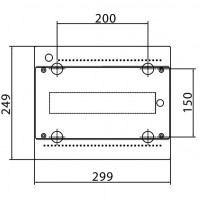 Щит настінний 12 мод. з дверцятами RAL9001 Ram Base, DKC