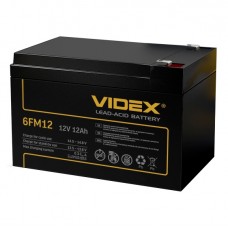 Свинцево-кислотний акумулятор Videx 6FM12 12мАг 12В (6FM12 1CB)