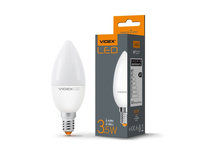 LED лампа Videx C37e 3.5W E14 4100K VL-C37e-35144